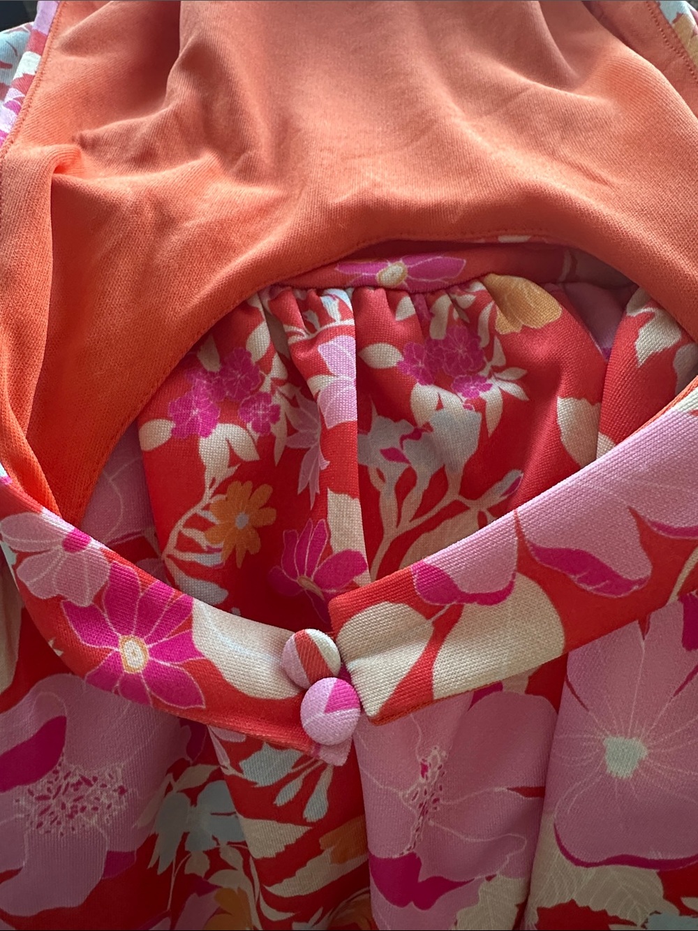ASOS Pink & Red Floral Halter Midi Dress with Belt (NWT) - Picture 6 of 6